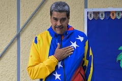 El presidente de Venezuela Nicolás Maduro participa en las elecciones este domingo 28 de julio. (Photo by Juan BARRETO / AFP)