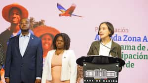 Canciller Luis Gilberto Murillo, vicepresidenta Francia Márquez y ministra de Ambiente Susana Muhamad.