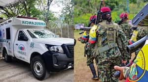 Disidencias de las Farc asesinaron a un hombre dentro de una ambulancia en el departamento del Cauca.