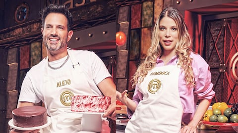 Alejandro Estrada y Dominica Duque se dieron un beso en el capítulo 11 de MasterChef Celebrity 2024.