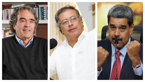 Sergio Fajardo, Gustavo Petro y Nicolás Maduro.