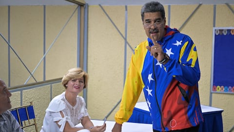 El presidente de Venezuela Nicolás Maduro participa en las elecciones este domingo 28 de julio. (Photo by Juan BARRETO / AFP)