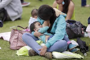 En el marco de la Semana Mundial de la Lactancia Materna,  el amamantamiento masivo fue un acto simbólico que se hizo en Bogotá.