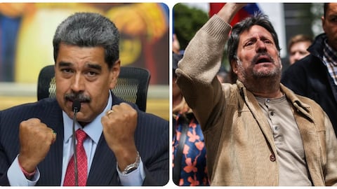 Nicolás Maduro y Francisco Santos.