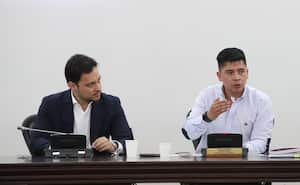 Presidente de la Comisión, Senador Ariel Ávila y Senador Carlos Fernando Motoa